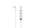Описание и цена на Адаптер HAMA Разклонител USB-C/USB-A 3.4A, 3 гнезда, 2x USB, PD/Quick charge, макс 18W, 1.4м, 3680W 