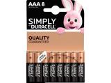 Описание и цена на Батерии и зарядни DURACELL Алкална батерия LR03 AAA 8pk SIMPLY MN2400 