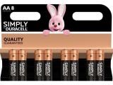 Описание и цена на Батерии и зарядни DURACELL Алкална батерия LR6 AA 8pk SIMPLY MN1500 