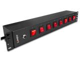 Lindy 1.5U 8 Way Schuko Sockets, Horizontal Rack 19-inch PDU with switches снимка №2