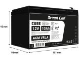 Green Cell AGM 12V 10Ah VRLA Batter AGM48 12V/10Ah снимка №2
