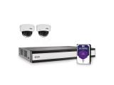 Описание и цена на рекордери Abus complete set with NVR and 2 PoE mini-dome cameras TVVR36422D